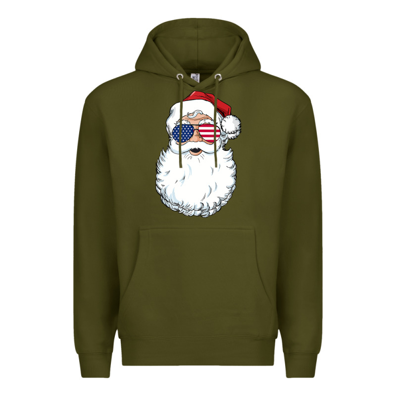 Santa Claus  U.s.a Sunglasses Christmas In July Santa Premium Hoodie by artisFamous | Teevron