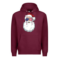 Burgundy santa claus  u.s.a sunglasses christmas in july santa Premium Hoodie - artisFamous
