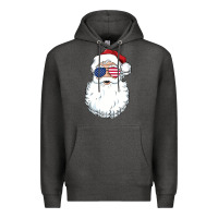 Charcoal Heather santa claus  u.s.a sunglasses christmas in july santa Premium Hoodie - artisFamous