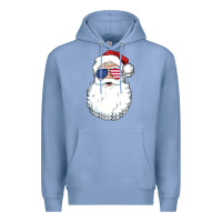 Colony Blue santa claus  u.s.a sunglasses christmas in july santa Premium Hoodie - artisFamous