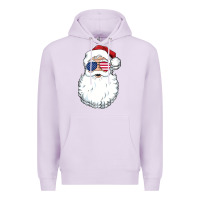 Lilac santa claus  u.s.a sunglasses christmas in july santa Premium Hoodie - artisFamous
