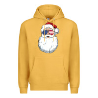 Mustard santa claus  u.s.a sunglasses christmas in july santa Premium Hoodie - artisFamous