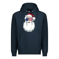 Navy santa claus  u.s.a sunglasses christmas in july santa Premium Hoodie - artisFamous