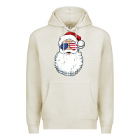 Oatmeal Heather santa claus  u.s.a sunglasses christmas in july santa Premium Hoodie - artisFamous