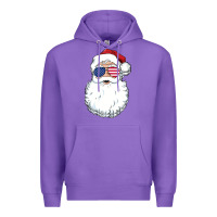 Purple santa claus  u.s.a sunglasses christmas in july santa Premium Hoodie - artisFamous