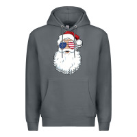Rock santa claus  u.s.a sunglasses christmas in july santa Premium Hoodie - artisFamous
