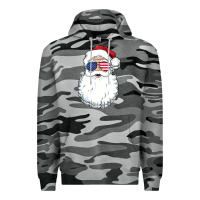Slate Camo santa claus  u.s.a sunglasses christmas in july santa Premium Hoodie - artisFamous