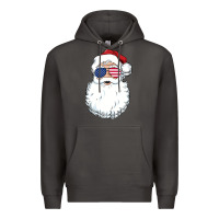 Smoke santa claus  u.s.a sunglasses christmas in july santa Premium Hoodie - artisFamous