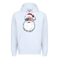 White santa claus  u.s.a sunglasses christmas in july santa Premium Hoodie - artisFamous
