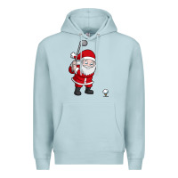 Blue Mist santa claus golf christmas golfer golfing gift Premium Hoodie - artisFamous