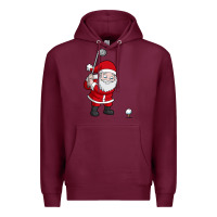 Burgundy santa claus golf christmas golfer golfing gift Premium Hoodie - artisFamous