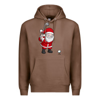 Chestnut santa claus golf christmas golfer golfing gift Premium Hoodie - artisFamous