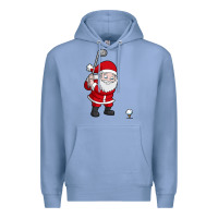 Colony Blue santa claus golf christmas golfer golfing gift Premium Hoodie - artisFamous