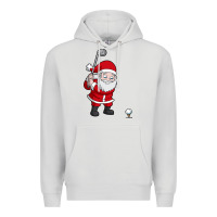 Dove Grey santa claus golf christmas golfer golfing gift Premium Hoodie - artisFamous