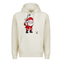 Oatmeal Heather santa claus golf christmas golfer golfing gift Premium Hoodie - artisFamous