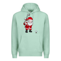 Seafoam santa claus golf christmas golfer golfing gift Premium Hoodie - artisFamous