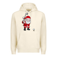 Tofu santa claus golf christmas golfer golfing gift Premium Hoodie - artisFamous