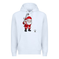 White santa claus golf christmas golfer golfing gift Premium Hoodie - artisFamous