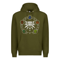 Army Green camiseta witcher Premium Hoodie - artisFamous