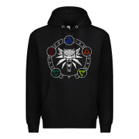 Black camiseta witcher Premium Hoodie - artisFamous