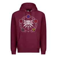 Burgundy camiseta witcher Premium Hoodie - artisFamous