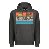 Charcoal Heather santa c.r.u.z cali sunset 70s 80s surfer summer sun Premium Hoodie - artisFamous