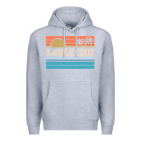 Heather Grey santa c.r.u.z cali sunset 70s 80s surfer summer sun Premium Hoodie - artisFamous
