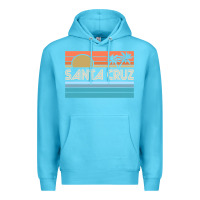Ocean Blue santa c.r.u.z cali sunset 70s 80s surfer summer sun Premium Hoodie - artisFamous