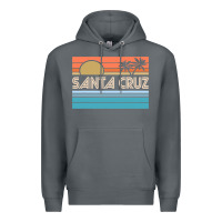 Rock santa c.r.u.z cali sunset 70s 80s surfer summer sun Premium Hoodie - artisFamous