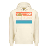 Sandshell santa c.r.u.z cali sunset 70s 80s surfer summer sun Premium Hoodie - artisFamous