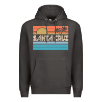Smoke santa c.r.u.z cali sunset 70s 80s surfer summer sun Premium Hoodie - artisFamous