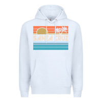 White santa c.r.u.z cali sunset 70s 80s surfer summer sun Premium Hoodie - artisFamous