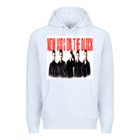 White NEWS KIDS ON THE BLOCK Premium Hoodie - artisFamous