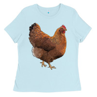 Baby Blue new hampshire red chicken Ladies Tee - LillyAllenDesigns