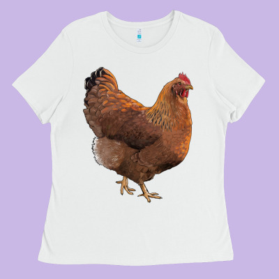 New Hampshire Red Chicken Ladies Tee Designed By Lillyallendesigns