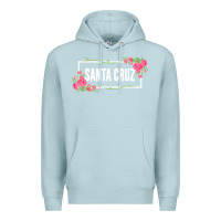 Blue Mist santa c.r.u.z cali  floral hibiscus flower Premium Hoodie - artisFamous