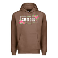 Chestnut santa c.r.u.z cali  floral hibiscus flower Premium Hoodie - artisFamous
