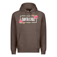 Coffee santa c.r.u.z cali  floral hibiscus flower Premium Hoodie - artisFamous
