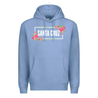 Colony Blue santa c.r.u.z cali  floral hibiscus flower Premium Hoodie - artisFamous