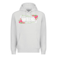 Dove Grey santa c.r.u.z cali  floral hibiscus flower Premium Hoodie - artisFamous