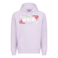 Lilac santa c.r.u.z cali  floral hibiscus flower Premium Hoodie - artisFamous