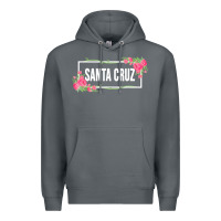 Rock santa c.r.u.z cali  floral hibiscus flower Premium Hoodie - artisFamous