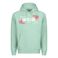 Seafoam santa c.r.u.z cali  floral hibiscus flower Premium Hoodie - artisFamous
