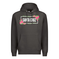 Smoke santa c.r.u.z cali  floral hibiscus flower Premium Hoodie - artisFamous
