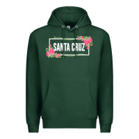 Santa C.r.u.z Cali  Floral Hibiscus Flower Premium Hoodie | Teevron