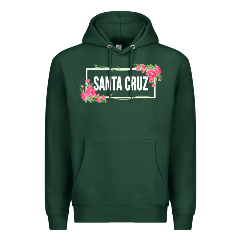 Santa C.r.u.z Cali  Floral Hibiscus Flower Premium Hoodie by artisFamous | Teevron