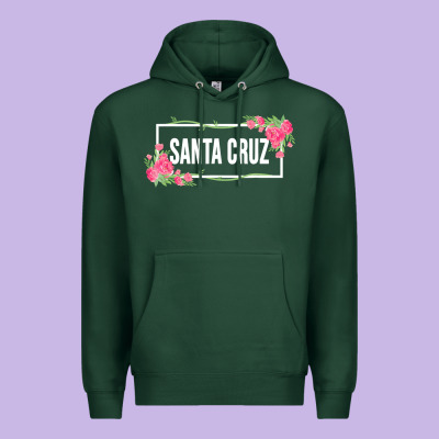 Santa C.r.u.z Cali  Floral Hibiscus Flower Premium Hoodie Designed By Artisfamous