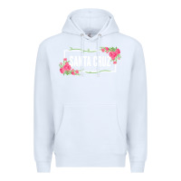 White santa c.r.u.z cali  floral hibiscus flower Premium Hoodie - artisFamous