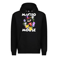 Black macho mouse Premium Hoodie - artisFamous
