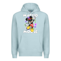 Blue Mist macho mouse Premium Hoodie - artisFamous